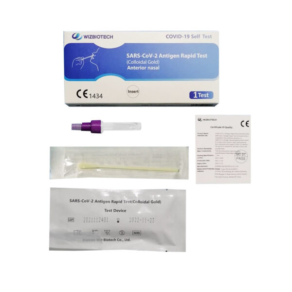 Wiz Biotech test rapido antigenico fai da te tamponi nasali per rivelazione SARS Covid-19