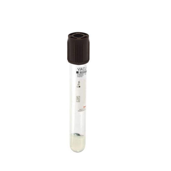 VACUTEST KIMA Provette con gel e attivatore della coagulazione - 16 x 100 mm – Aspirazione 8 ml (Nero – Confezione 100 pezzi) cod 10184