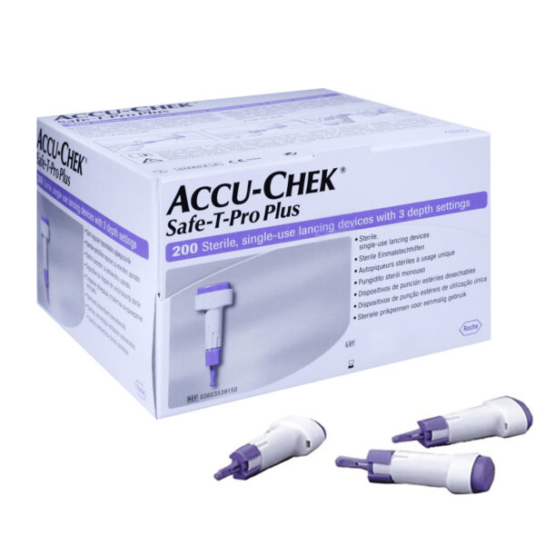 Lancette Pungidito sterili ROCHE Accu Chek Safe T Pro Plus (Conf. 200 pezzi)