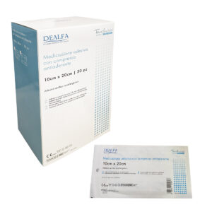 Dealfa Medicazione adesiva acrilica ipoallergenica con compressa antiaderente 10 cm x 20 cm