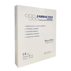 Farmactive Medicazione in placca di Idrogel 10cm x 10cm (Confezione da 10)