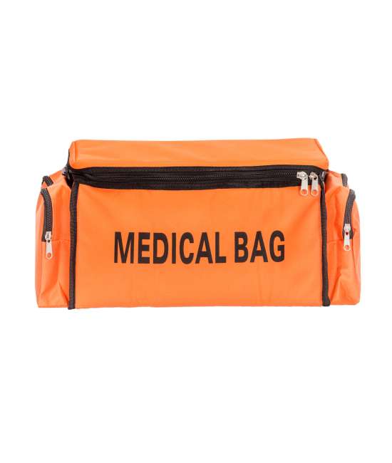 Sport Medical Bag Borsa in nylon con tracolla, interno dim utili 18x38x21H con separatori dotati di velcro, 2 tasche laterali, chiusure con cerniera.