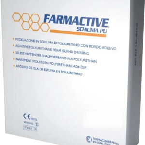 Farmactive Schiuma Pu medicazione in poliuretano 10cm x 10cm (Confezione da 10)