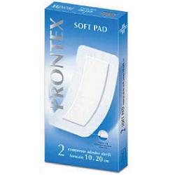Garza compressa prontex soft pad autoadesiva 10x20cm 2 pezzi