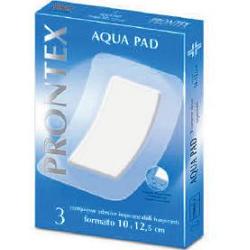 Garza compressa prontex aqua pad 10×12,5 cm 3 pezzi