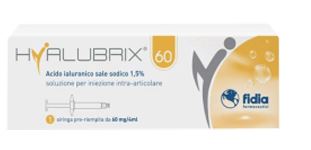 Siringa intra-articolare hyalubrix 60 acido ialuronico 1,5% 60 mg 4 ml no eto