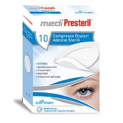 Garza compressa oculare medipresteril adesiva tnt 6,5×9,5cm 10 pezzi