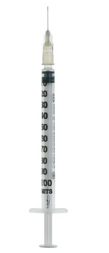 Siringa per insulina extrafine 1ml 100 ui ago removibile 27 gauge 0,40×12 mm 1 pezzo